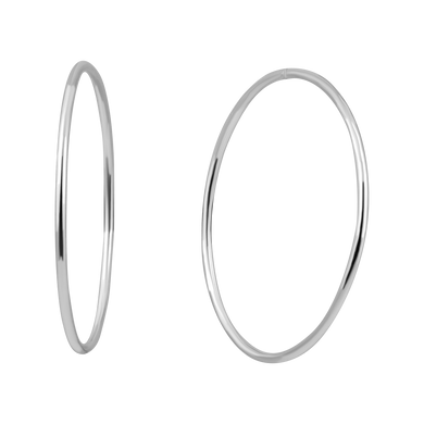 Серебряные серьги -кольца, 1.80