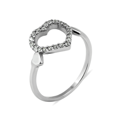 Серебряное кольцо, 18.0, 1.28, куб. циркония