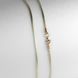 Шелковый шнурок бежевого цвета на шею с серебряными вставками с позолотой., 40, 0.98, шелк