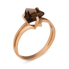 Золотое кольцо с раухтопазом, 18.0, 1.95, 0.34, 1 раухтопаз1.7ct