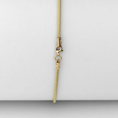 Серебряный шелковый плетеный шнурок  Milan телесного цвета со вставками с позолотой для крестика , 40, 0.98, шелк Milan