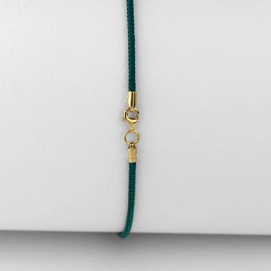 Серебряный шелковый плетеный шнурок Milan антрацитового цвета для крестика, 40, 0.98, шелк Milan